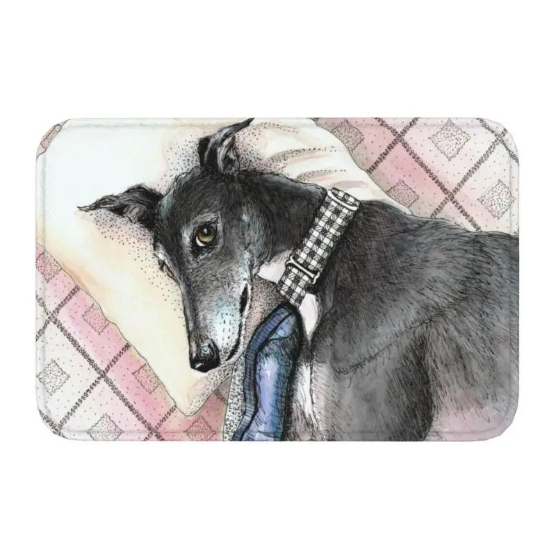 Personalized Vintage Whippet Greyhound Dog Doormat Mat Anti-Slip Hound Bath Kitchen Balcony Rug Carpet 40*60cm