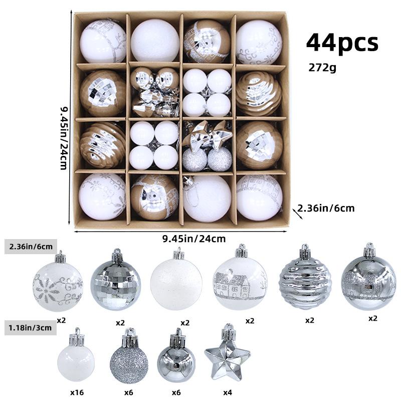 44/12/9/6PCS Christmas Ball Decorative Supplies Exquisite Painted Christmas Tree Pendant Ornament 2026 Home New Year Party Decor