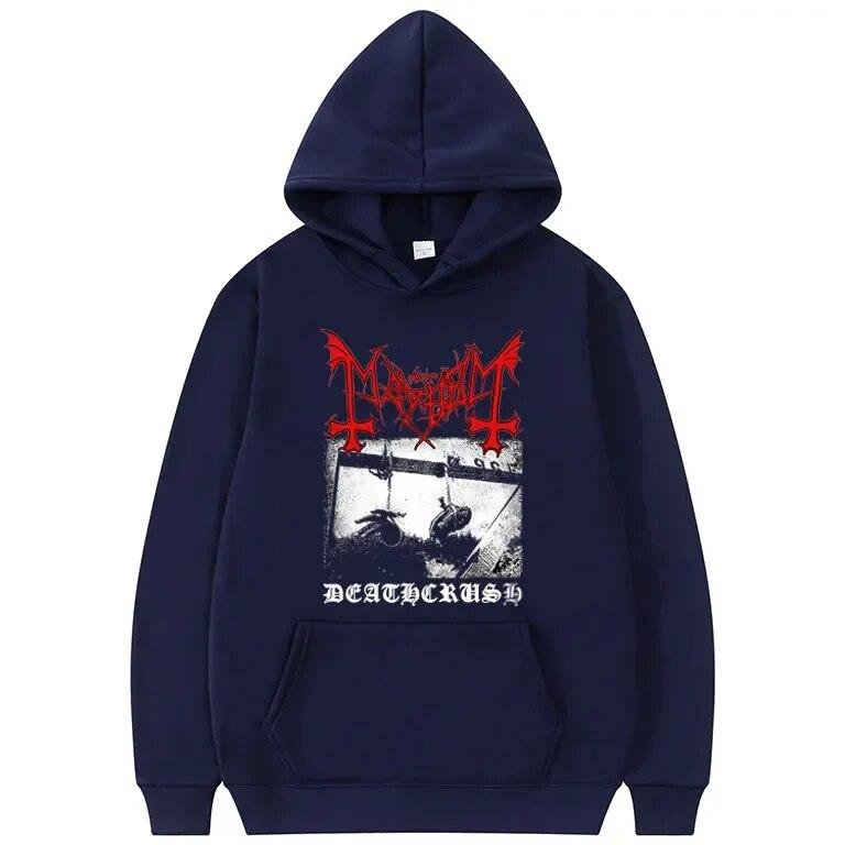 Deathcrush Rapper Mayhem sweats à capuche unisexe mode vêtements garçon survêtement femmes sweat à capuche enfants Hip Hop sweat à capuche Shoto manteau noir