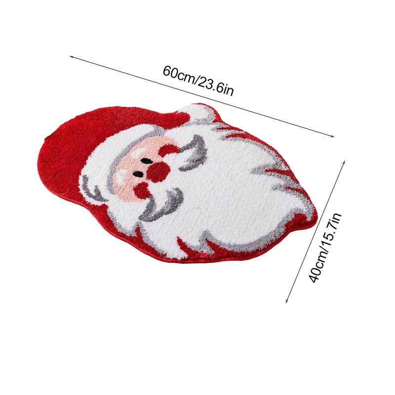 Christmas Tree Cashmere Floor Mat Toilet Bathroom Absorbent Non-Slip Foot Mat Home Decor Soft Bedroom Carpet