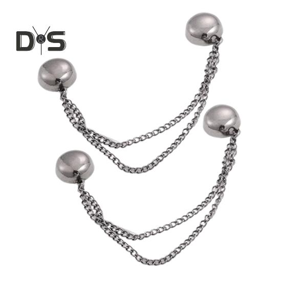 

2 шт. Магнитные прищепки многофункциональные красочные броши для одежды цепочка кисточка дизайн зажимы для одежды аксессуары для одежды чёрный