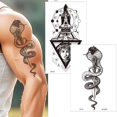 Juice Herbal Tattoo Sticker Waterproof Men'S And Women'S Long-Lasting Arm Personalized Flower Arm Temporary Tattoo Sticker Large Pattern