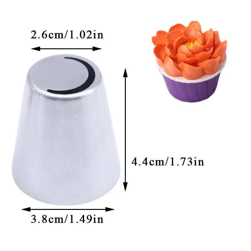 Cake Decorating Tools Flower Icing Piping Nozzle Cream Cupcake Baking Accessories 3pcs Icing Rose Pastry Nozzles