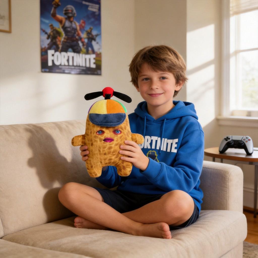 Fortnite Water Sprite Plush Toy With Short Pile Fabric For Kids And Collectors