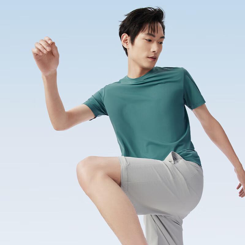 Hodo Men's Solid Color Quick-Dry Round Neck T-Shirt