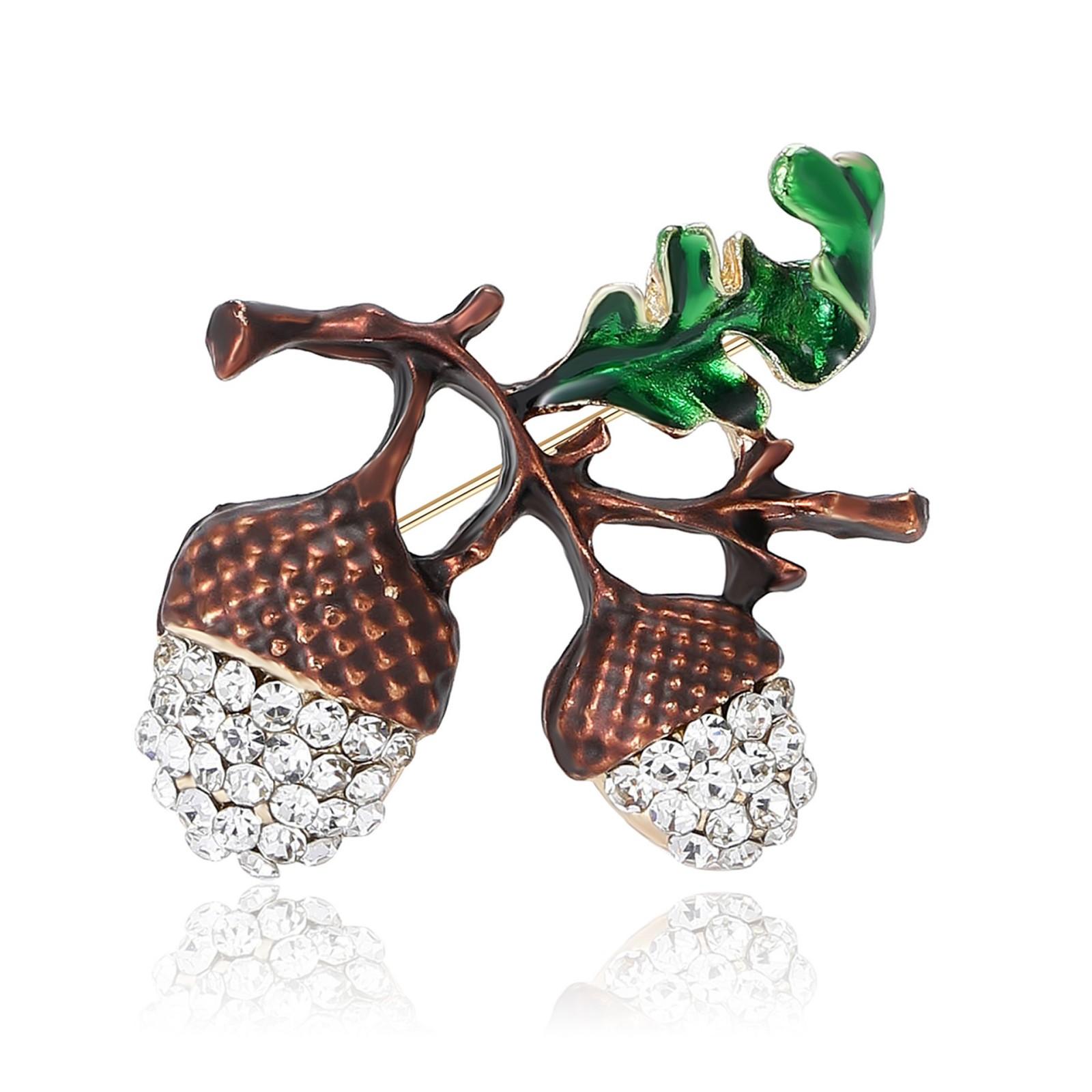 

Alloy Water Droplet Hazelnut Brooch One Size