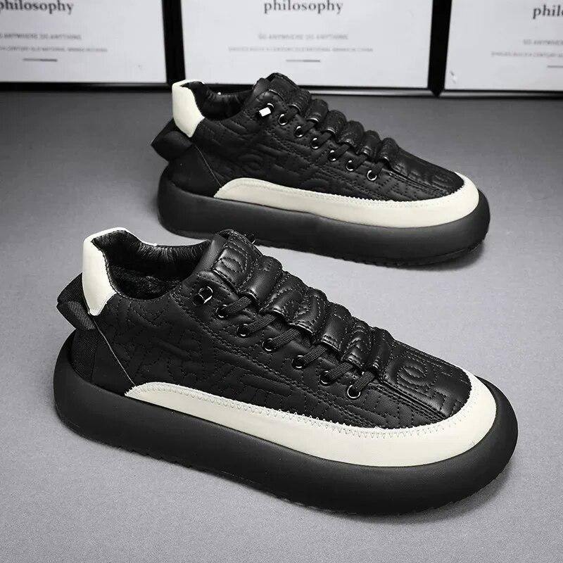 Sneaker Schuhe Herren Vulkanisiert Tennis Sport PU Slip-On Mix Farbe Skateboarding Laufschuhe Freizeitschuh für Herren