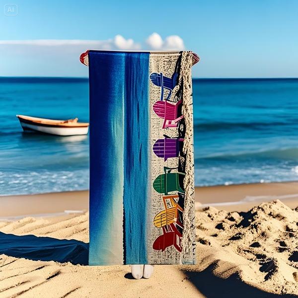 Neon Flower Peace Sign Love BFF Polyester Beach Towel Quick Dry Sand Free Bath Towel for Summer Pool Travel BFF Gift