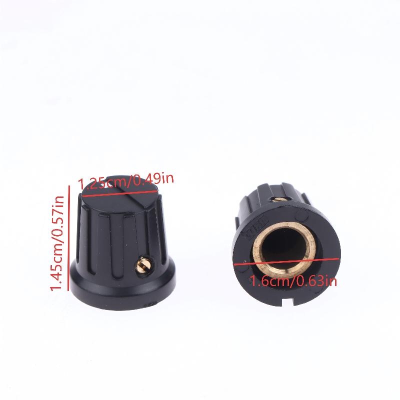 

5pcs Knob Cap AC220-240VPN-8F Striped Plastic Knob Cap With Copper Core Electronic Instrument Switch Caps Inner Hole 6.35mm