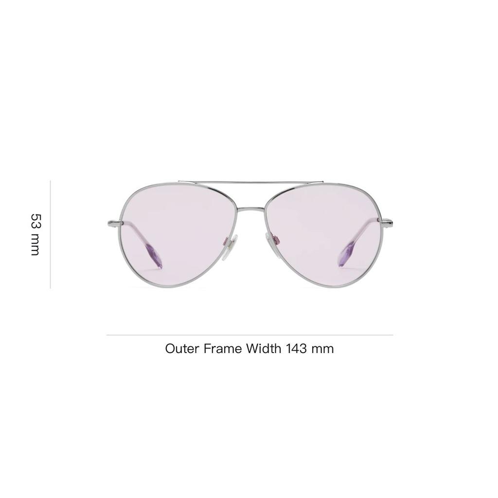 Burberry Letter Decorated Acetate Metal Irregular Sunglasses Women sunglasses Silver 40833371