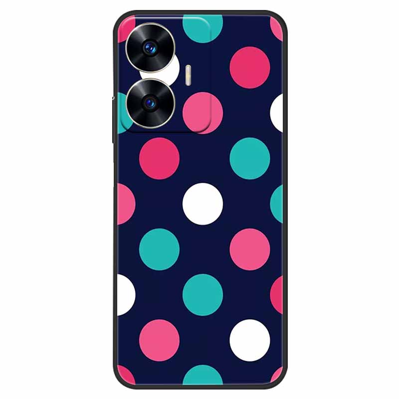 Phone Cover For Realme C55 Case Black Silicone Fundas For Realme C55 RMX3710 TPU Soft Back Coque Star Painted on RealmeC55 C 55