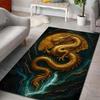 15 Sizes Golden Dragon with Moon Waterfall Print Carpet Rug for Living Room Bedroom Sofa Doormat Home Decor Non-slip Floor Mat
