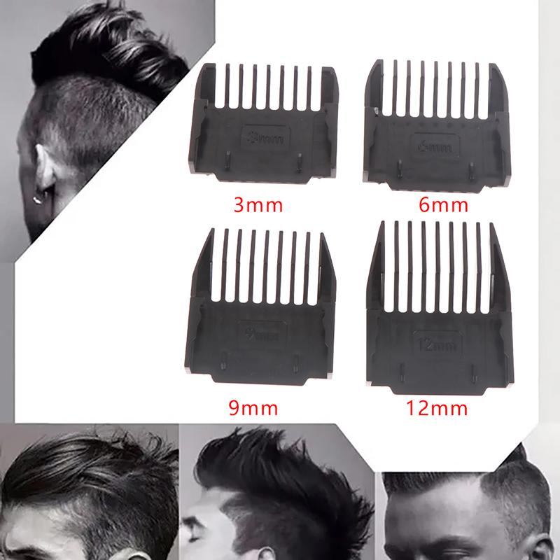 Acessórios para tosquiadeira elétrica, 4 unidades, corte, limite, pente, guia, acessório