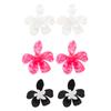Acrylic Big Flowers Drop Earrings Handmade Boho Petal Charm Earrings Temperament Jewelry Birthday Gifts for Her