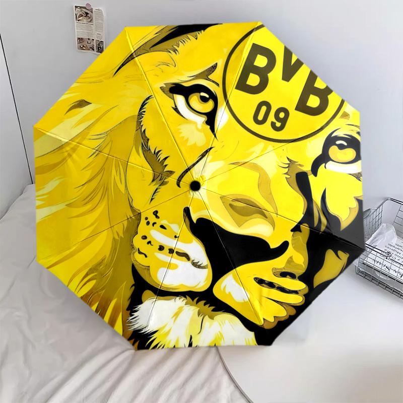 1 PC Automatic Folding Umbrella - Bvb Pattern Portable Foldable Design With 8 Ribs Christmas Birthday Gifts