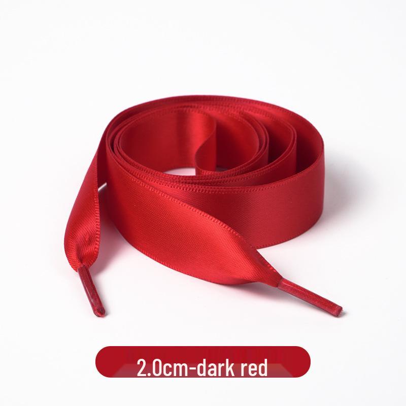 Candy Color Double-Sided 2cm Silk Shoelaces for Casual Shoes & Air Force 1