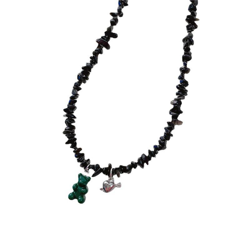 Naszyjnik z koralików Black Mang Star 2024: Damski niszowy choker obojczykowy z eleganckim wzorem