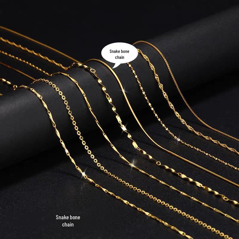 Gold-Plated Universal Necklace for Beads - Cross Pin Design for DIY Pendants