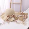 Chapeau de Soleil à Large Bord Respirant Accessoires Bébé Chapeau de Paille Vacances Enfants Sac Enfants Filles