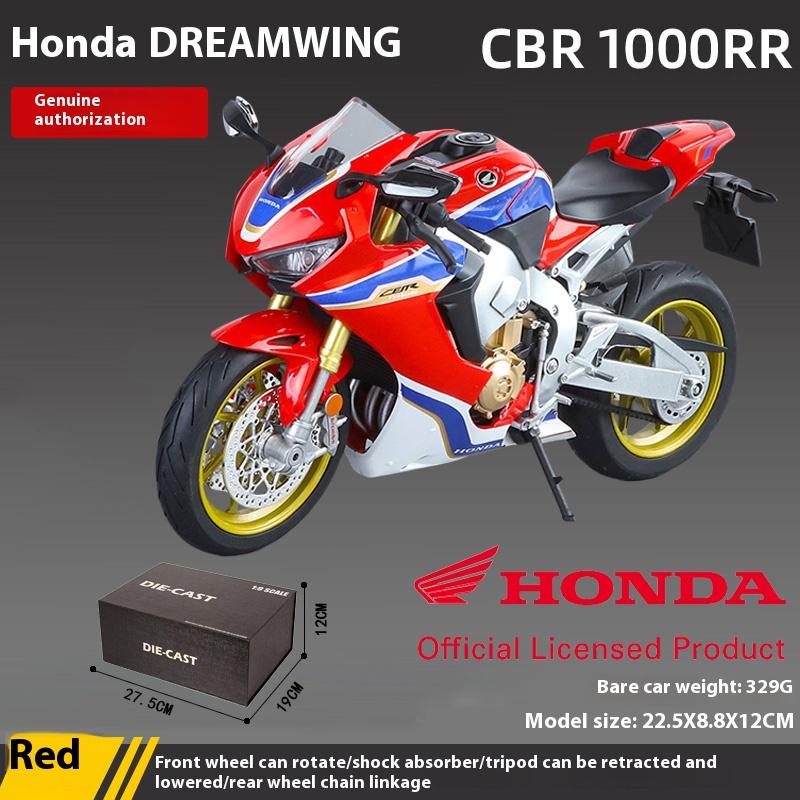 1/9 Honda CBR1000RR Speed Adult Collection Decoration Gifts Motorcycle Diecast Simulation Alloy Model Sound & Light Toy for Boys