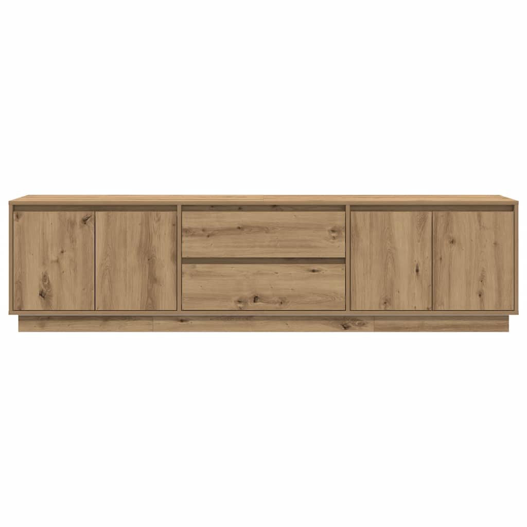 TV Stand with LED Lights Artisan Oak 193.5x41x50 Cm