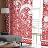 Valentine'S Day Hearts Retro Sheer Curtains For Living Room Kitchen Window Curtains Bedroom Tulle Voile Curtains