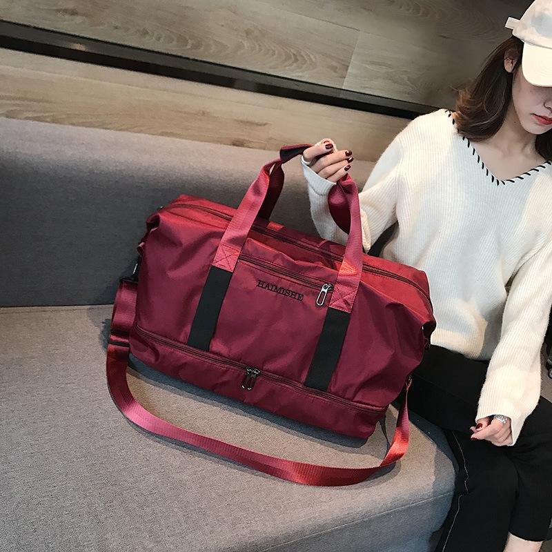 Travel Luggage Bag Gym Bags Waterproof Nylon Sports Handbags Women Yoga Swimming Dry Wet