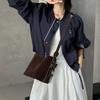 New frosted flannel bucket bag, Maillard retro style handbag, exquisite commuter shoulder messenger bag