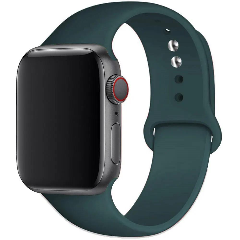 Silikonový řemínek pro Apple Watch 44mm 40mm 49mm 45mm 41mm 38mm 42mm Correa Belt Bracelet pro Apple Watch Series 9 8 7 6 5 3 SE Ultra 2