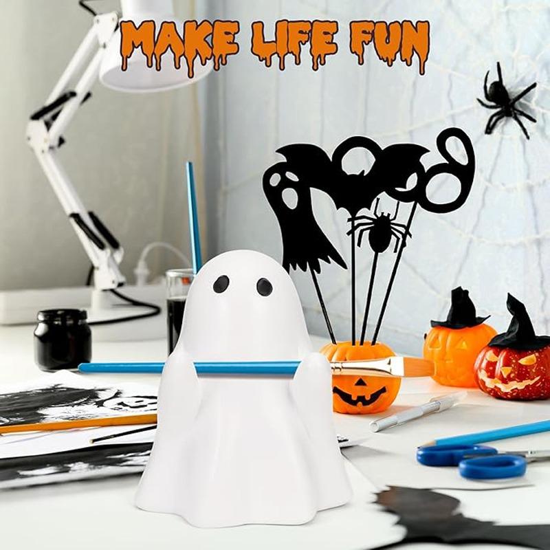 Xiaomi Cute Halloween Ghost Pen Holder Little Ghost Statue Design Pencil Support for Home Office Desktop Decoration