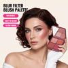 4 Color Matte Cream Blush Highlighter Palette Pink Peach Expanding Color Natural Water Light Blush Rouge Portable Face Cheek Tin