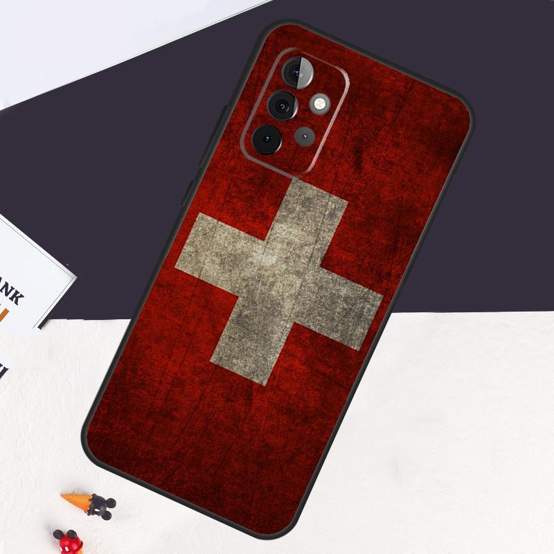 Schweiz Schweizer Flagge Hülle Für Samsung Galaxy A22 A16 A33 A36 A56 A26 A15 A55 A53 A35 A32 A52 A54 A34 A14 A05 A06