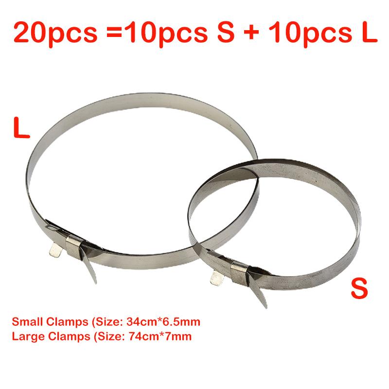 10/12/20Pcs Universal Stainless Steel Axle CV Joint Boot Crimp Clamp Kit Driveshaft CV Boot Clamp 20- 50mm 50- 120mm Adjustable