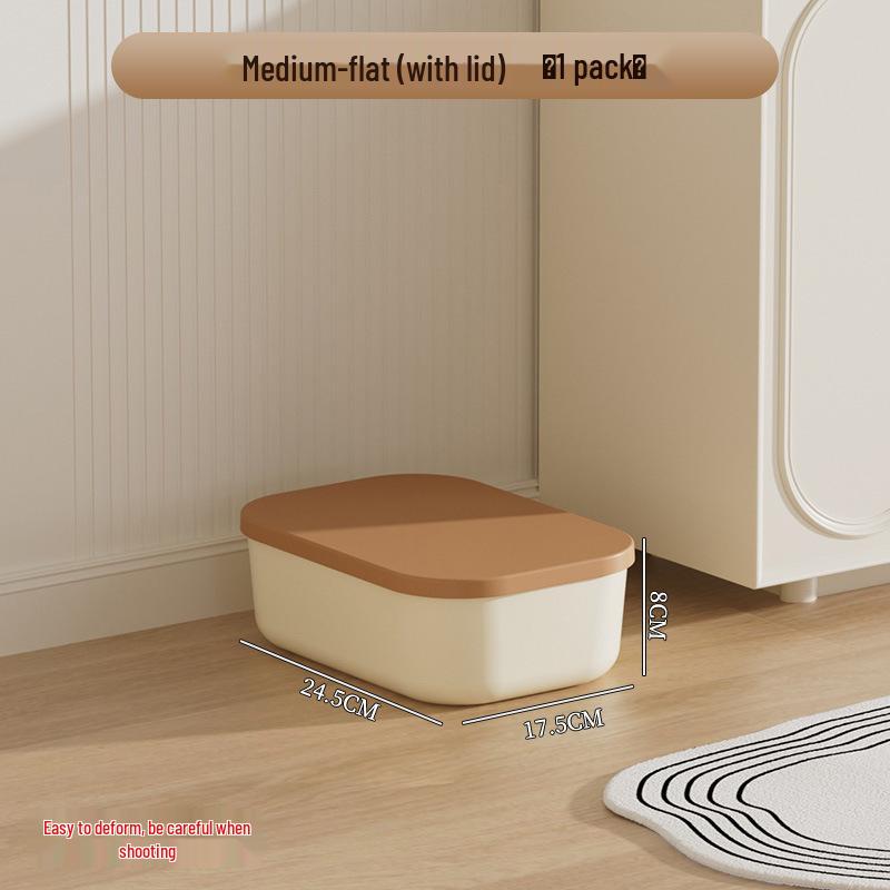 

Штабелируемый пыленепроницаемый ящик для хранения с крышкой для игрушек, закусок, кукол, косметики и одежды