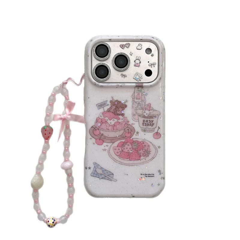 Strawberry Bear iPhone Case for 17 Pro Max / 16 / 15 / 14