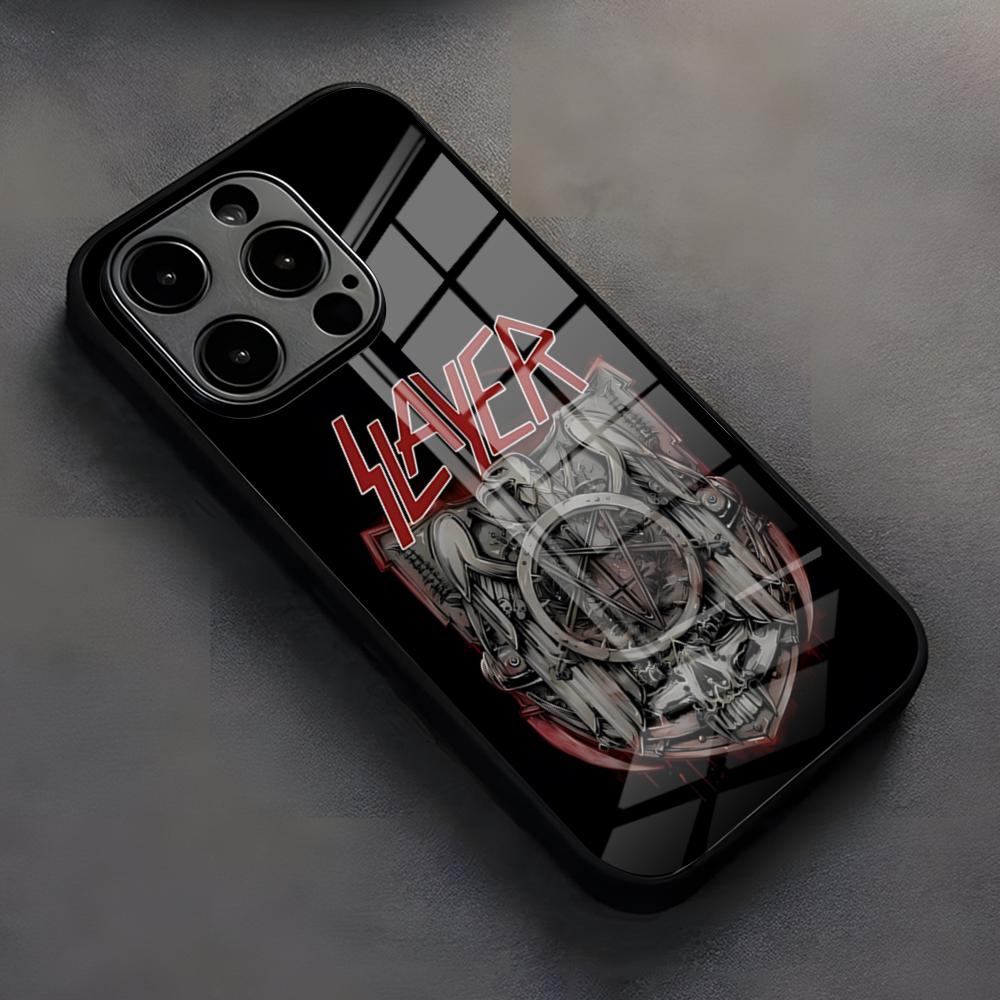 Slayer Heavy Metal Rock Band Phone Case For IPhone 17 Pro Max 16 15 14 Pro Max 13 11 X Xs Xr 8 7Plus Glass Cover