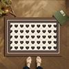 Custom Fast Water Drying Cushioned PET Friendly Bath Mat Super Absorbent Non-Slip Rubber Plaid Pattern Home Hotel Bathroom Use