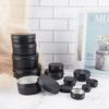 10/30/50/60/80/150/250ml Schwarze Leere Runde Aluminiumbox Metallblechdosen Kosmetikcreme DIY Nachfüllbare Dose Tee Aluminiumtopf