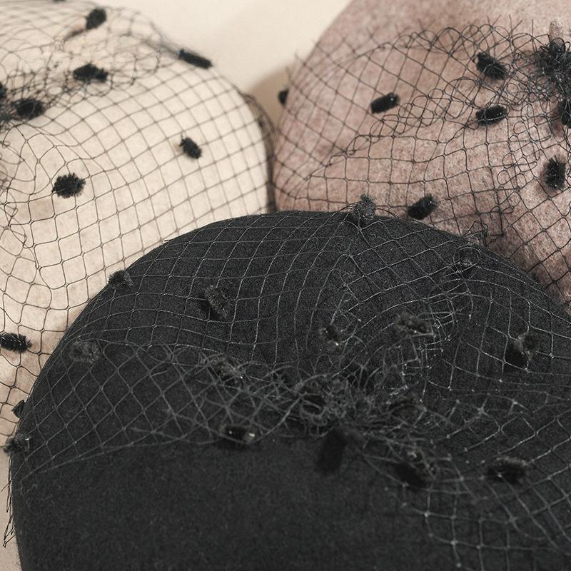 Autumn And Winter Mesh Beret For Women Outdoors Keep Warm British Retro Artist Hat Versatile Fashionable French Pumpkin Hat