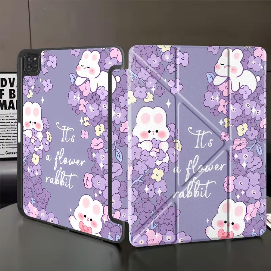 

Белый Зайчик Милый Чехол для Планшета Для iPad Pro 2025 Mini 6 7 Pro 11-го 10-го 9-го 8-го 7-го 12.9дюймов Air 4 5 M3 M2 1 2 M4 11дюймов iPad Mini 6 8.3