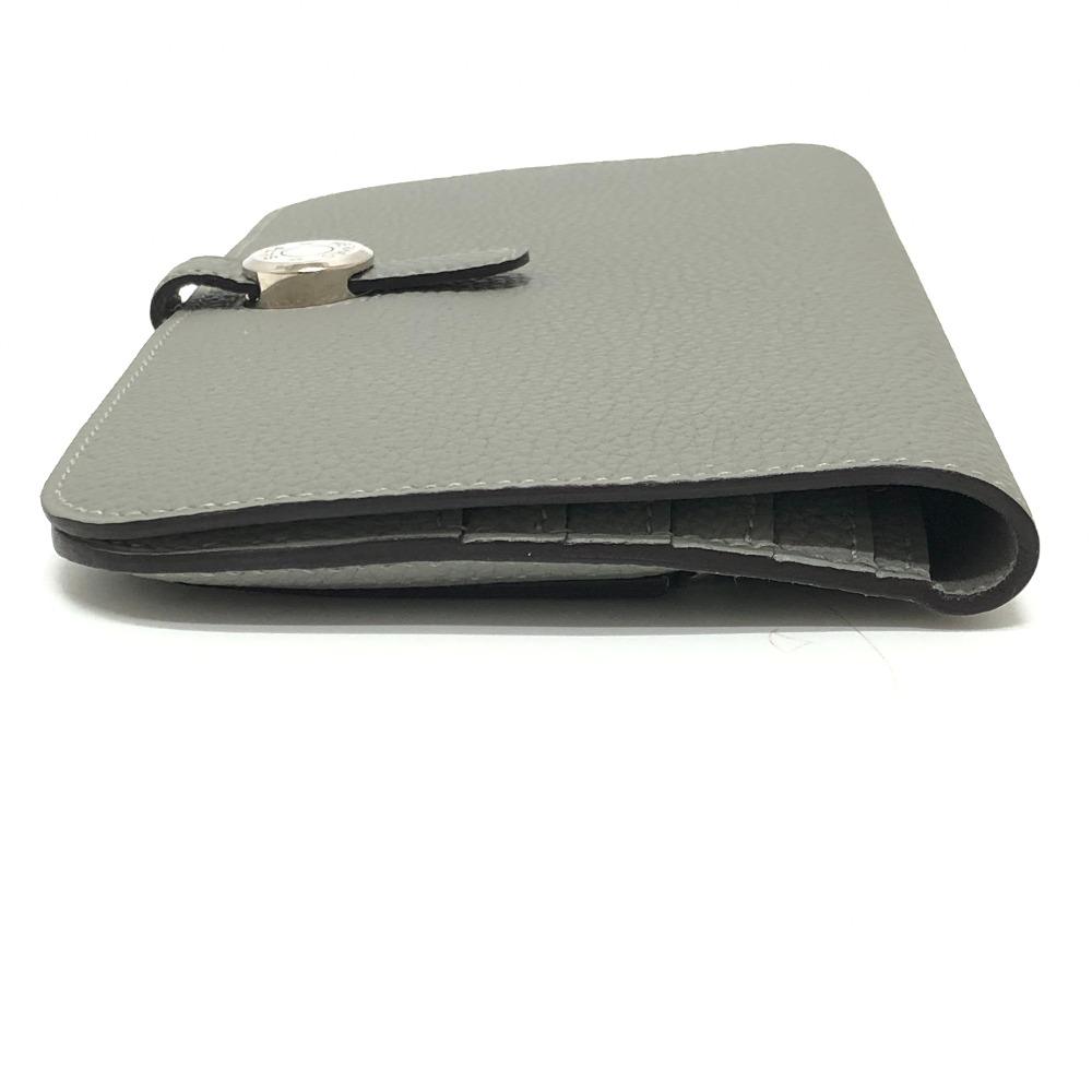 HERMES Dogon Long Wallet Bifold Long Wallet Togo Grimette (presumed) gray