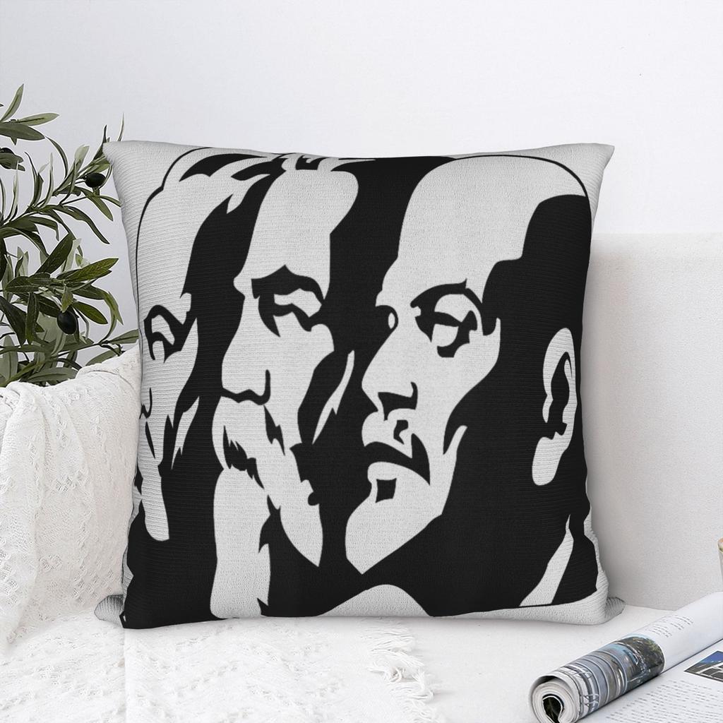 Karl Marx Engels And Lenin Pillow Cover Funny Pillow Case For Wedding Party Home Decor Soft Pillowcases Gift