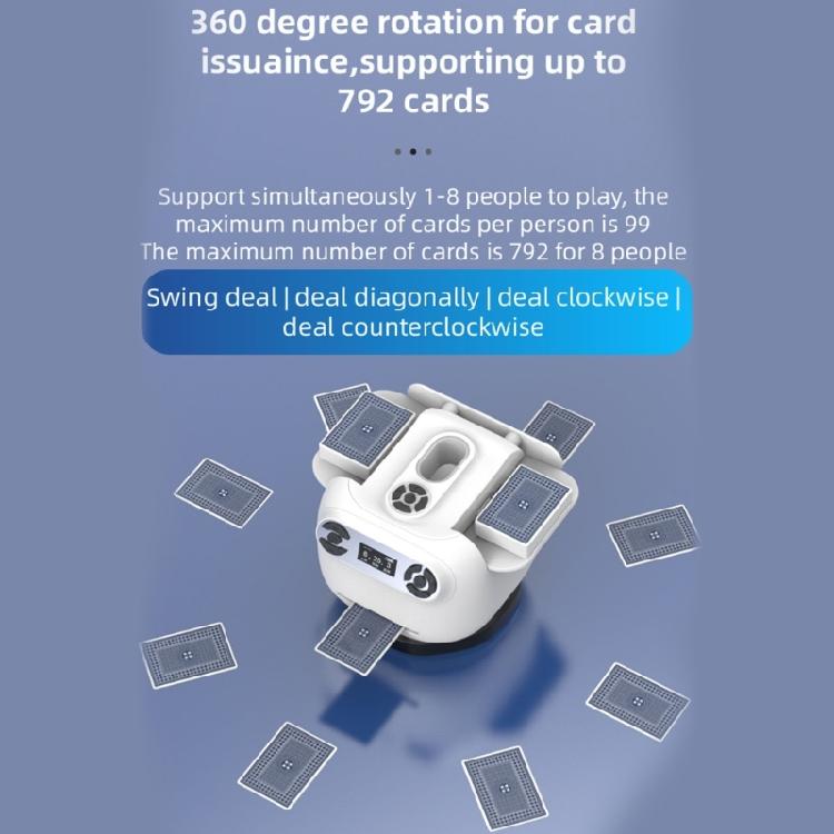 Rechargable Automatic Card Shuffling Machine Dealing Tool for 1-2 Decks Playing Cards Poker Playing Device Easy to Use