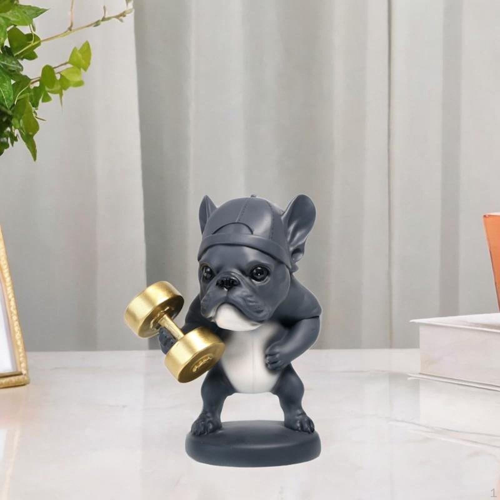 

Статуя фитнес-собаки, скульптура животного, креативные, коллекционные поделки, украшение из смолы для рабочего стола