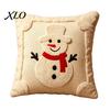 Cozy Plush Pillow Cover Christmas Throw Cover, 18x18 Inch Cushion 3D Snowman Festive Snowflake Reindeer Patterns Pattern, Case for Holiday Home