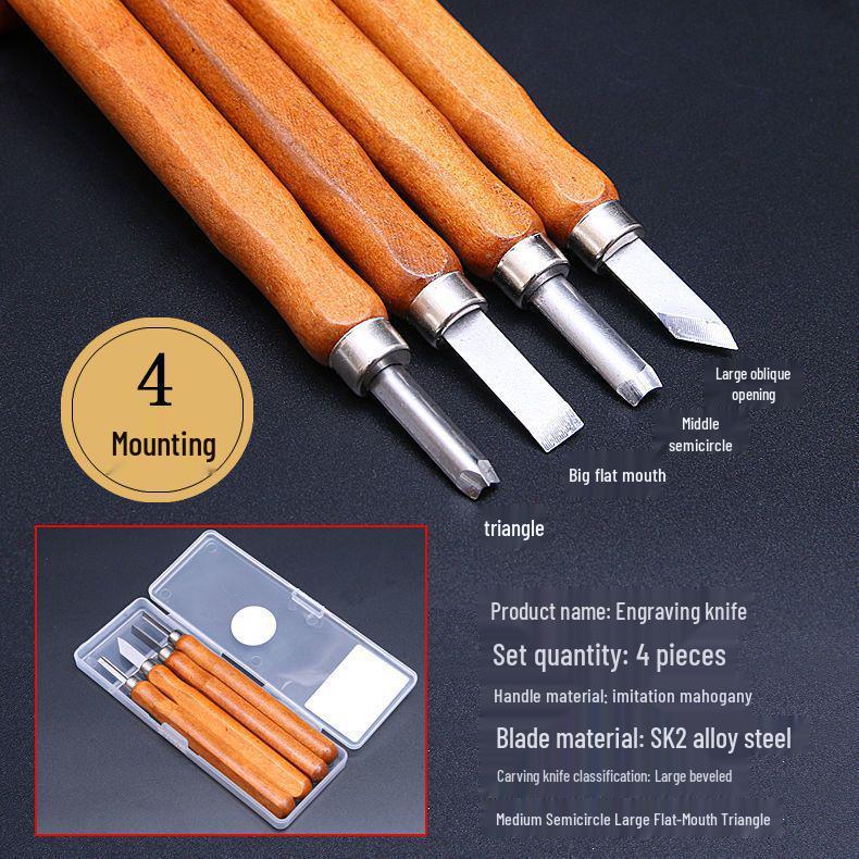 Zestaw noży do rzeźbienia w drewnie do ręcznego rzeźbienia, tworzenia stempli i pieczęci