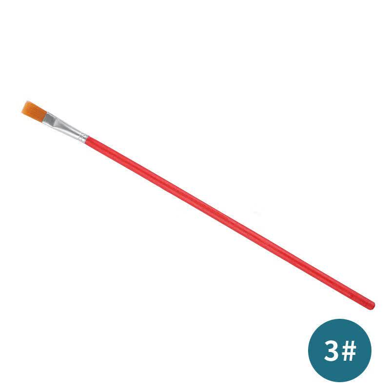 Danshi Zhiyuan Red Handle Nylon Paint Brushes