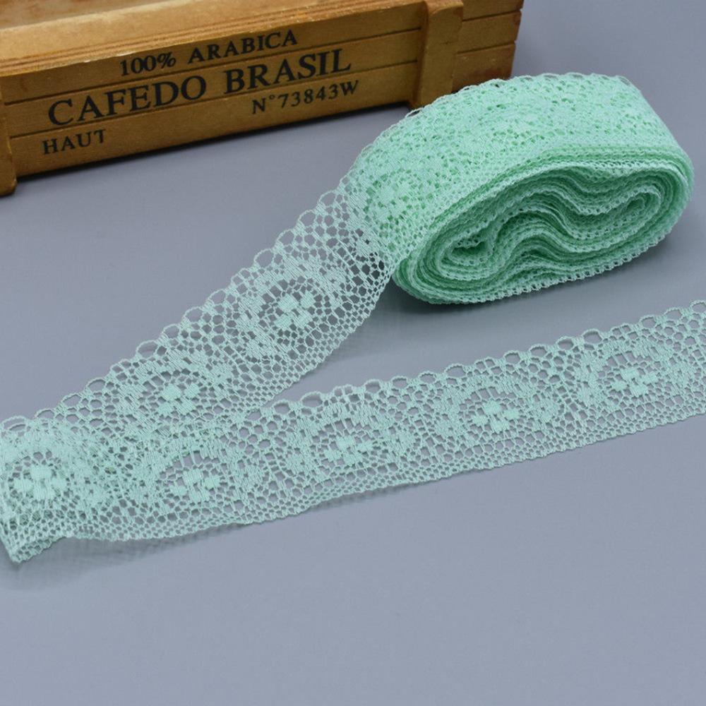 10 Iarde Nastro di Pizzo Bianco 4cm Guarnizione di Pizzo Ricamato Fai da Te per Cucito Decorazione Tessuto di Pizzo Africano Applicazione di Pizzo