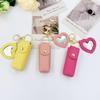 Macaron Color Mini Heart Mirror Lipstick Keychain Bag