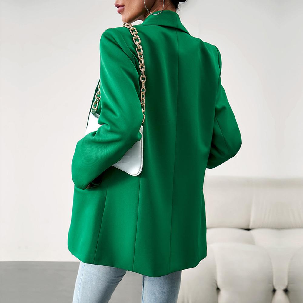 Frauen Herbst Winter Einfarbig Langarm Casual Temperament Pendler Blazer Anzug